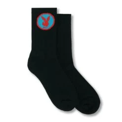 Rabbit Head Circle Logo Crew Socks