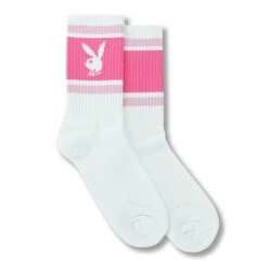 Box Logo Rabbit Head Crew Socks