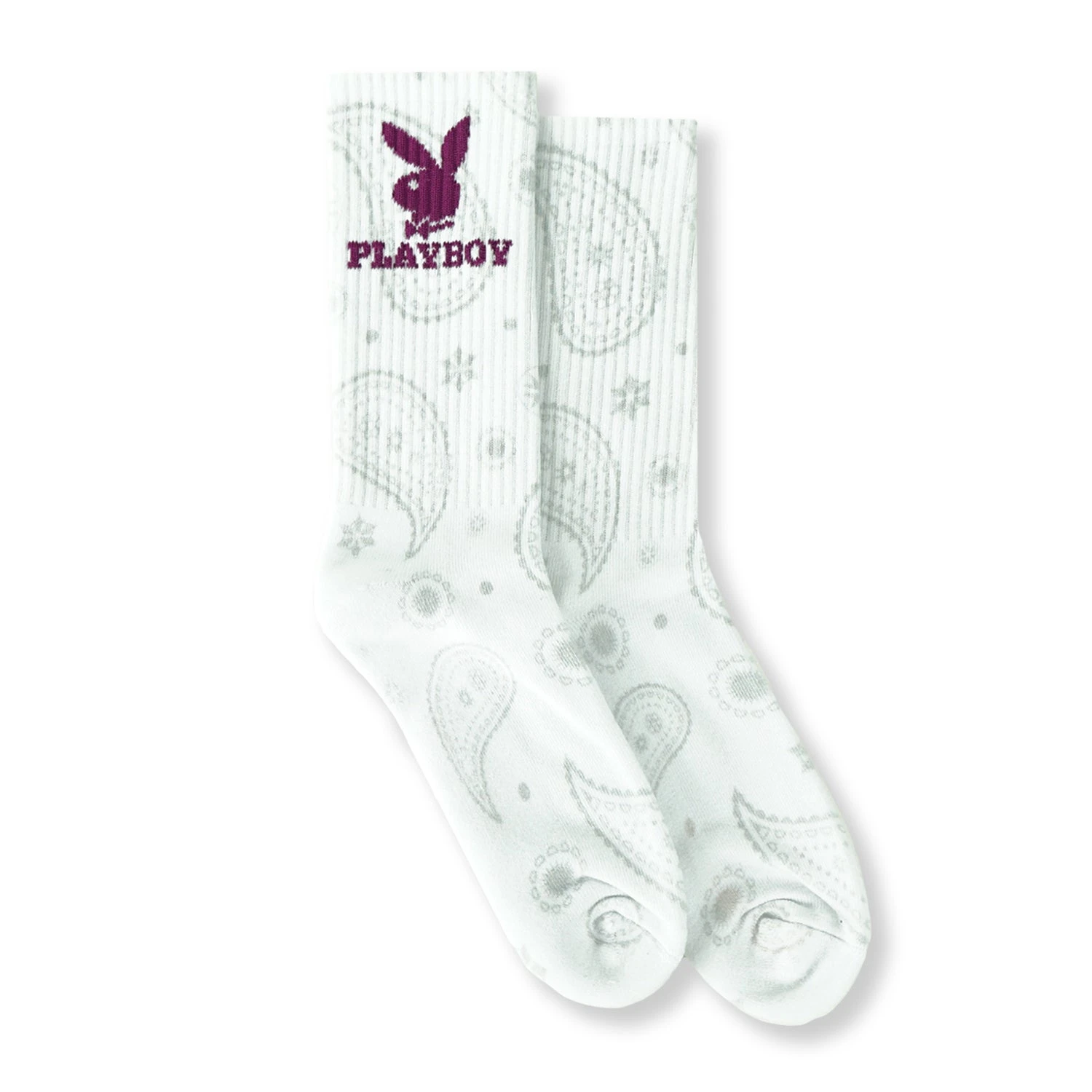 Rabbit Head Paisley Crew Socks 3 Rabbit Head Paisley Crew Socks