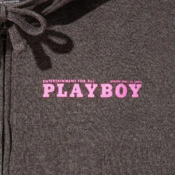 August 1965 Cover Zip-up Hoodie Charcoal -Best Clothing Store Playboy August 1965 Full Zip Hoodie 03