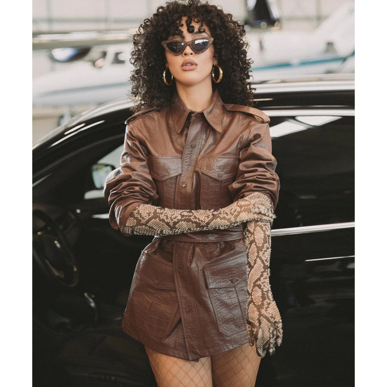 Crocodile Leather Safari Jacket 7 Crocodile Leather Safari Jacket - Image 5