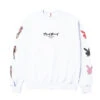 Tokyo Club Bunny Crewneck -Best Clothing Store Playboy Color Bars Tokyo Crewneck White 01