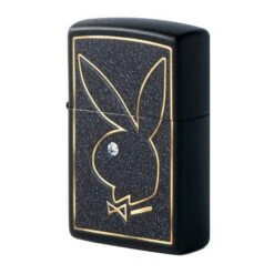 Gold Rabbit Head Zippo Lighter -Best Clothing Store Playboy Gold and Crystal Rabbit Head Zippo Lighter 02