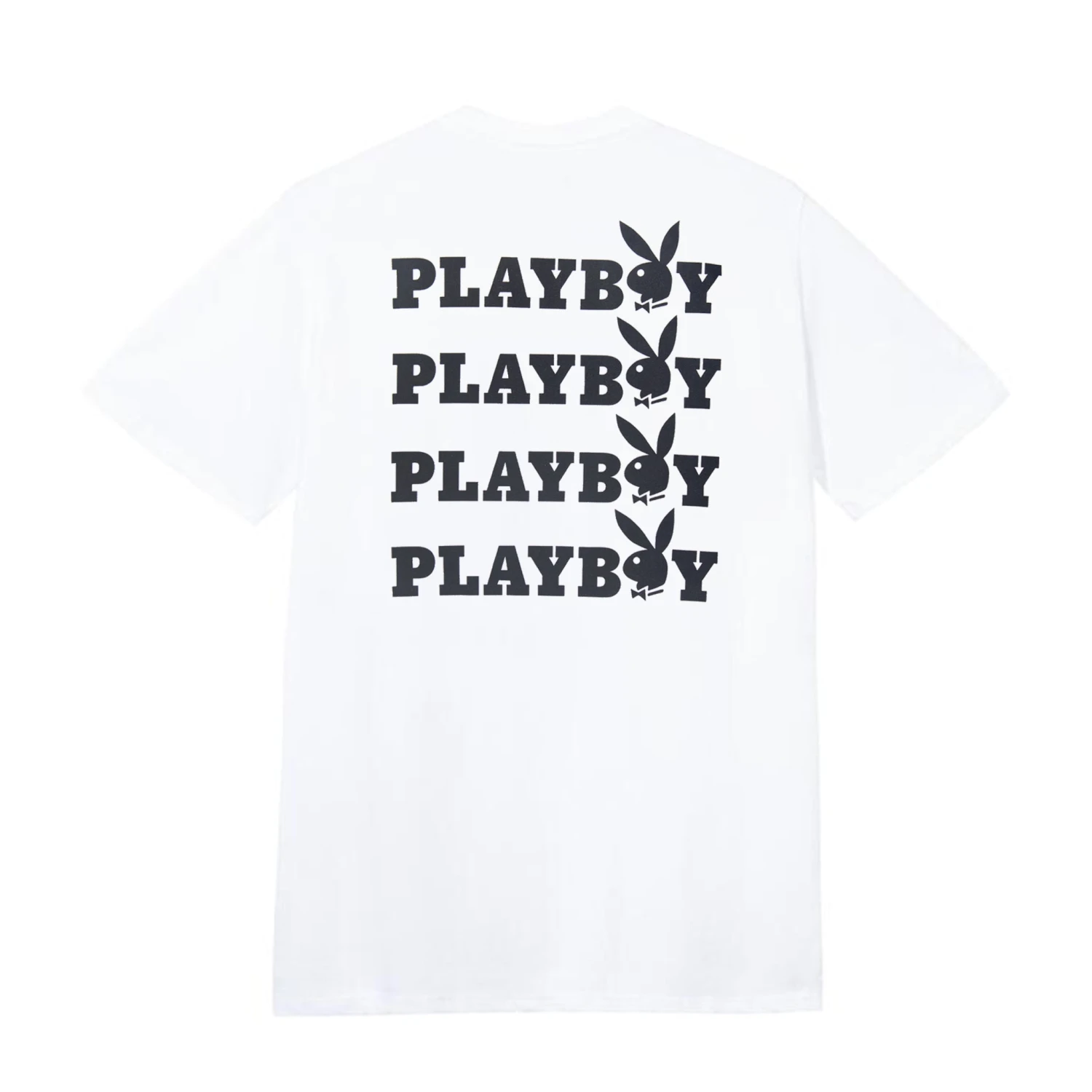 Playboy Masthead & Rabbit Head Tee - White 3 Playboy Masthead & Rabbit Head Tee - White