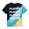 Repeating Masthead Tie-Dye T-Shirt -Best Clothing Store Playboy Repeating Masthead T Shirt Black multi 02