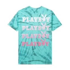 Repeating Masthead Tie-Dye T-Shirt -Best Clothing Store Playboy Repeating Masthead T Shirt Green 02 8fd096a3 b0f9 4b36 9a6c c50ab173adfe