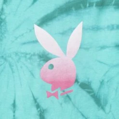 Repeating Masthead Tie-Dye T-Shirt -Best Clothing Store Playboy Repeating Masthead T Shirt Green 03