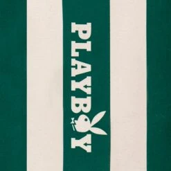 Striped Beach Tote -Best Clothing Store Playboy Stripe VIP Club Beach Tote 03