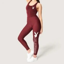Women's Rabbit Head Legging -Best Clothing Store Playboy Womens Leggings Burgundy 2062 f93aed8f c40a 45e6 9f55 5e2be9421b95