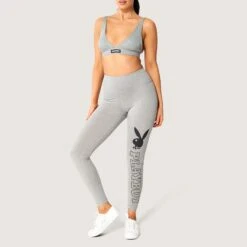 Women's Rabbit Head Legging -Best Clothing Store Playboy Womens Leggings Heather Grey 2194 66f28bf8 d744 46f8 baba 1b1289785e97