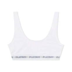 Women's Playboy Sports Bra -Best Clothing Store Playboy Womens Sports Bra White 02