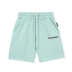 Logo Boyfriend Short 11 Logo Boyfriend Short -Best Clothing Store Playboy logo boyfriend shorts Mint 01