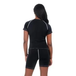 Women's Active Contrast Stitch Tee -Best Clothing Store PlayboyWomen sActiveContrastStitchTee Black 03 3211d94e 6368 4e4c b9bc c9068951db78