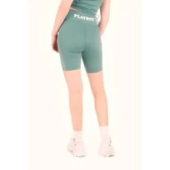 Women's Active Tie Ruched Bike Shorts -Best Clothing Store PlayboyWomen sActiveRuchedBikeShorts Green 04 888ecf88 3135 4786 a361 62f4865a86c4