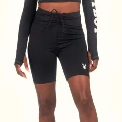 Women's Active Tie Ruched Bike Shorts