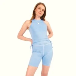 Women's Active Ruched Tank Top -Best Clothing Store PlayboyWomen sActiveRuchedTankTop Blue 02 2bfb0f42 2c99 4d4c b4a7 d407fd1c8849