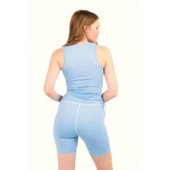 Women's Active Ruched Tank Top -Best Clothing Store PlayboyWomen sActiveRuchedTankTop Blue 05 6346ac48 b0a6 40e3 b106 f23346f9addf