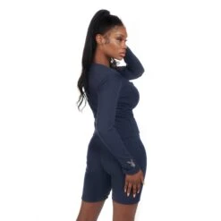 Women's Lounge Rib LS Top And Short Set -Best Clothing Store PlayboyWomen sLoungeButtonFrontTop Navy 04 3685f2f2 ea37 444a 8d62 e3991d34cc4f