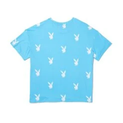 Women's All Over Bunny Tee 35 Women's All Over Bunny Tee -Best Clothing Store Playboy APO T Shirt Blue 02