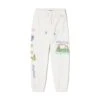Women's Beaded Rainbow Sweatpants -Best Clothing Store Playboy Beaded Rainbow Sweatpant White 01