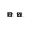 Men's Rabbit Head Cufflinks Silver -Best Clothing Store Playboy Bunny Cuff Silver 001