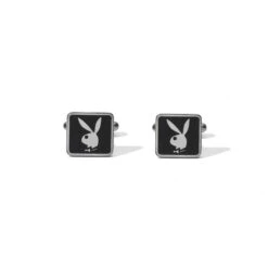 Men's Rabbit Head Cufflinks Silver