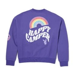 Women's Cabin Fever Crew Neck Sweatshirt -Best Clothing Store Playboy Cabin Fever Crew Purple 02