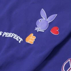 Women's Cabin Fever Crew Neck Sweatshirt -Best Clothing Store Playboy Cabin Fever Crew Purple 03