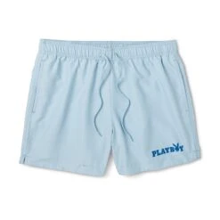 Men's 15" Core Swim Trunks -Best Clothing Store Playboy Core Swim Shorts Blue 01
