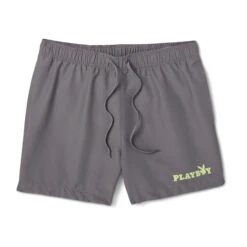 Men's 15" Core Swim Trunks -Best Clothing Store Playboy Core Swim Shorts Charcoal 01