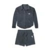 Women's Lounge Oversized Shirt And Short Set -Best Clothing Store Playboy Lounge Toweling Set Grey 01 9a4bb051 f8c8 4264 9699 cc74968da377