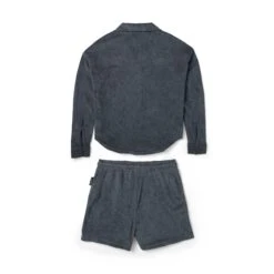 Women's Lounge Oversized Shirt And Short Set -Best Clothing Store Playboy Lounge Toweling Set Grey 02 92b7d697 0c4c 4318 8dbb 3148ed6182af