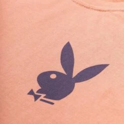Playboy Peach Graphic T-Shirt -Best Clothing Store Playboy Masthead RabbitHead Tee Pink 03 145fca4f cda6 44a4 bf93 9def830b7e31