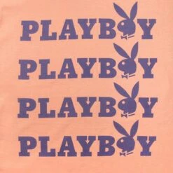Playboy Peach Graphic T-Shirt -Best Clothing Store Playboy Masthead RabbitHead Tee Pink 04 2162b8b9 b16c 4327 99e3 6e9096f87380