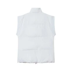 Women's Puffer Vest -Best Clothing Store Playboy Puffer VestWhite 02
