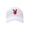 '47 Brand Adjustable Dad Hat -Best Clothing Store Playboy RabbitHead DadHat White Red 01 1 24489acd c46f 4124 a670 7f4e306263ff