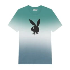 Men's Rabbit Head Ombre T-Shirt -Best Clothing Store Playboy RisingGradient Tee Blue 01 d627c546 8efa 4aac 857c 1c2906fedb69