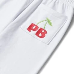Women's Cherry Wide Leg Sweatpants -Best Clothing Store Playboy Womens Cherry Wide Leg Sweatpants White 03