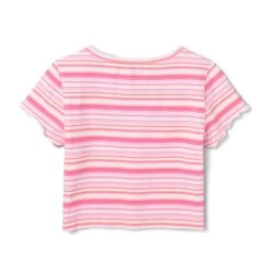 Women's Crush Stripe Scoop Tee -Best Clothing Store Playboy Womens Crush Stripe Scoop Tee Pink 02