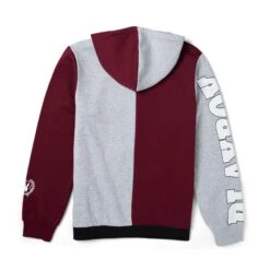 Women's Varsity Hoodie -Best Clothing Store Playboy Womens Sweatshirt Burgundy 02