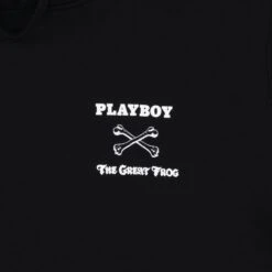 Playboy X The Great Frog Hoodie -Best Clothing Store PlayboyxTGFEntwinedHoodieBlackFrontDetail dde33907 cc42 4bde 908f 488c5624716e
