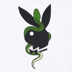 Playboy X The Great Frog T-Shirt -Best Clothing Store PlayboyxTGFEntwinedT shirtWhiteBackDetail