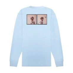 January 1964 Playmate Sharon Rogers Ski Bunny Long Sleeve -Best Clothing Store SKIBUNNY1964 LTBLUELSTEE BACK