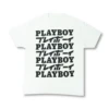 Playboy Kanji Masthead White Logo Tee -Best Clothing Store playboysampleshot