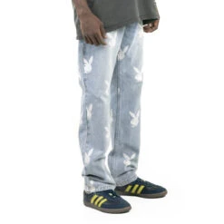 Playboy X Pleasures Scatter Denim Pants 12 Playboy X Pleasures Scatter Denim Pants -Best Clothing Store scatter denim blue 03 6a4998a3 f0dd 4559 a109 83de6ac990e3